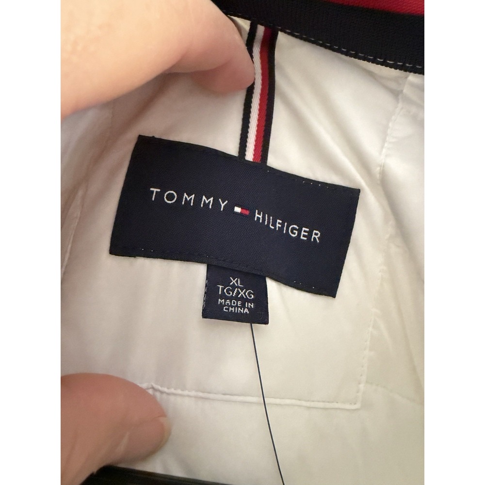 TOMMY HILFIGER Mens Puffer Jacket Insulated Coat Sz XL White NWT - Picture 3 of 12
